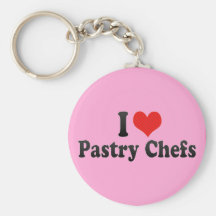Amo a chefs de repostería llavero personalizado
