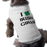 Amo a chicas irlandeses camisa de mascota
