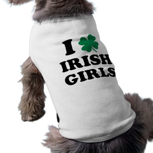 Amo a chicas irlandeses camisetas de mascota