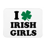 Amo a chicas irlandeses imán rectangular