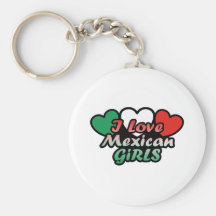Amo a chicas mexicanos llavero personalizado