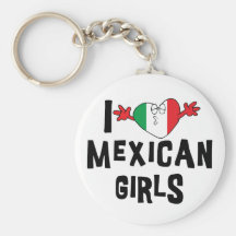 Amo a chicas mexicanos llaveros
