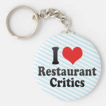 Amo a críticos del restaurante llaveros personalizados