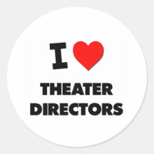 Amo a directores del teatro pegatina redonda