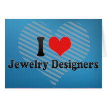 Amo a diseñadores de la joyería tarjeta