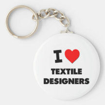 Amo a diseñadores de la materia textil llaveros