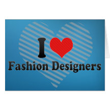 Amo a diseñadores de moda tarjetas
