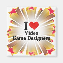 Amo a diseñadores del videojuego imán de frigorifico
