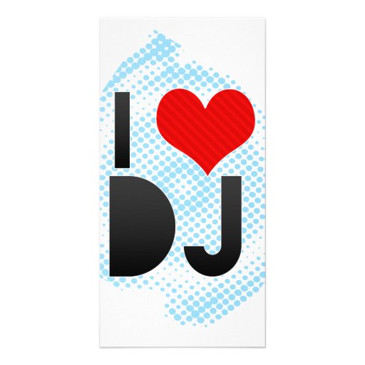 Amo a DJ Tarjetas Personales Con Fotos