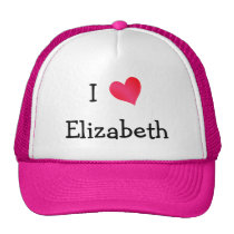 Amo a Elizabeth gorras
