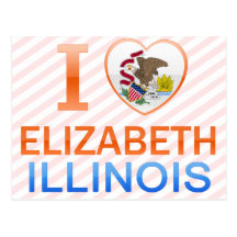 Amo a Elizabeth, IL Tarjeta Postal