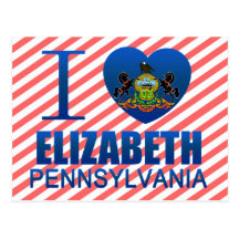 Amo a Elizabeth, PA Postales