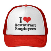 Amo a empleados del restaurante gorra