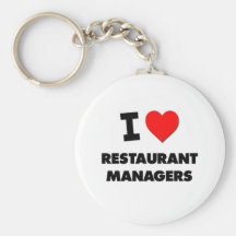 Amo a encargados del restaurante llavero personalizado