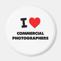 Amo a fotógrafos comerciales iman de frigorífico