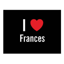 Amo a Frances Tarjetas Postales