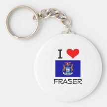 Amo a Fraser Michigan Llavero