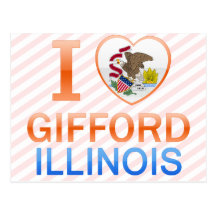 Amo a Gifford, IL Postales