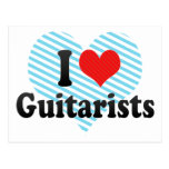 Amo a guitarristas tarjeta postal