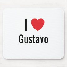 Amo a Gustavo Alfombrillas De Raton