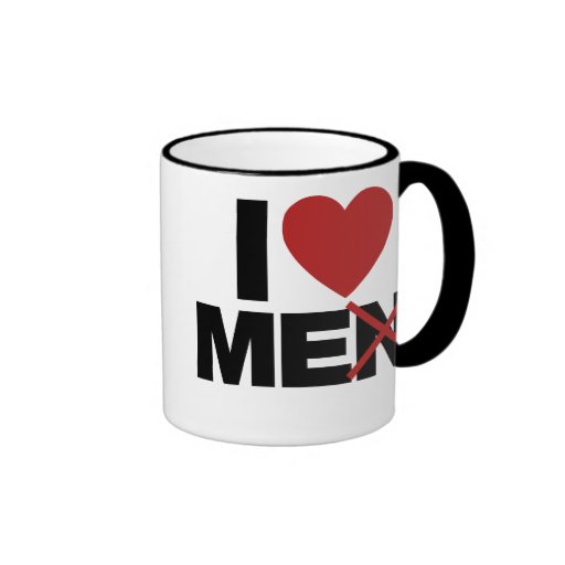 Amo a hombres taza de café
