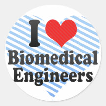 Amo a ingenieros biomédicos pegatina