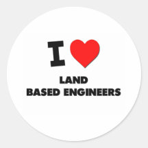 Amo a ingenieros cones base en tierra etiqueta redonda
