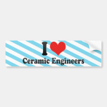 Amo a ingenieros de cerámica etiqueta de parachoque