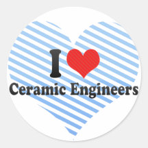 Amo a ingenieros de cerámica pegatinas  