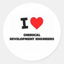 Amo a ingenieros de desarrollo químicos pegatina redonda