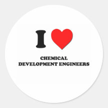 Amo a ingenieros de desarrollo químicos pegatinas  