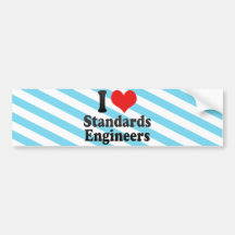 Amo a ingenieros de los estándares etiqueta de parachoque