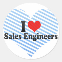 Amo a ingenieros de ventas pegatina