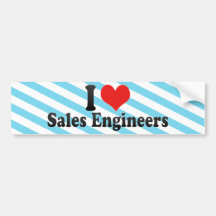 Amo a ingenieros de ventas pegatina de parachoque