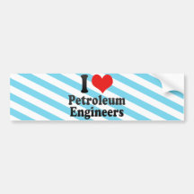 Amo a ingenieros del petróleo pegatina de parachoque
