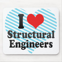 Amo a ingenieros estructurales alfombrilla de ratones