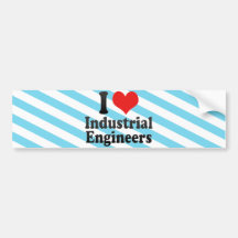 Amo a ingenieros industriales pegatina de parachoque