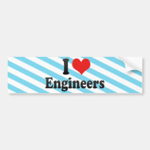 Amo a ingenieros pegatina de parachoque