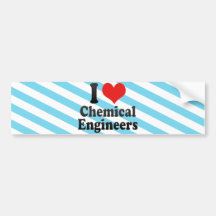 Amo a ingenieros químicos etiqueta de parachoque
