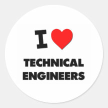 Amo a ingenieros técnicos etiqueta