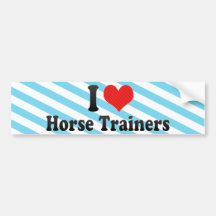 Amo a instructores de caballo pegatina de parachoque