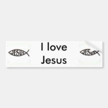 Amo a Jesús Bumpersticker Pegatina De Parachoque