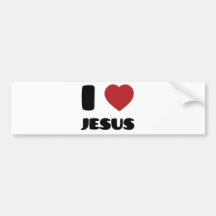 Amo a Jesús Etiqueta De Parachoque