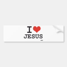 Amo a Jesús Etiqueta De Parachoque