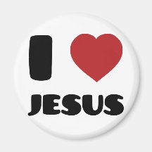 Amo a Jesús Imán De Frigorífico