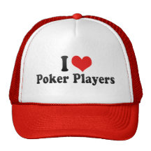 Amo a jugadores de póker gorros bordados
