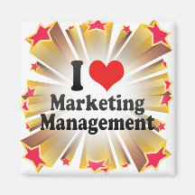 Amo a la gestión de márketing imán de frigorifico