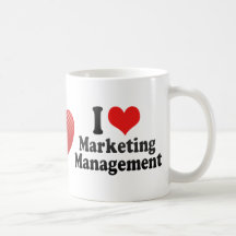 Amo a la gestión de márketing tazas