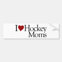 Amo a las mamáes del hockey (Sarah Palin) Etiqueta De Parachoque