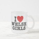 Amo a los chicas Galés Tazas De Café